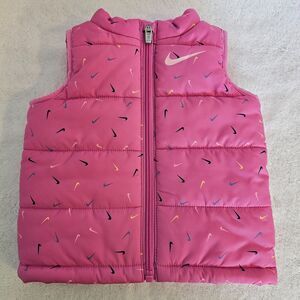 Nike Puffer Vest Full Zip Pink Size 12M